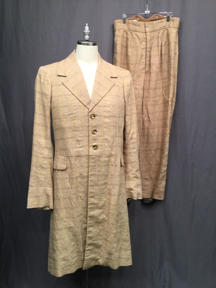 19th, century, coat, frock, men, s, late, 19thc, men, 40l, tan, white ...