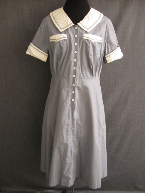 Uniforms, Maid, Uniform, 20th, Century, Women, B39, W34, Grey, White, V 