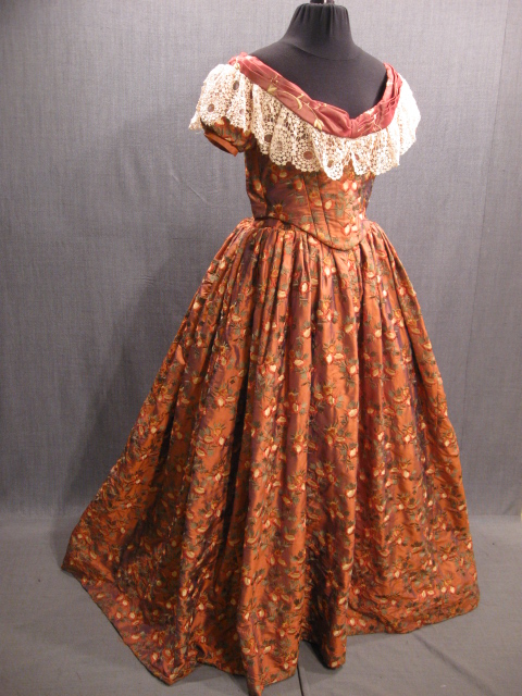 19th, century, skirt, period, 19th, c, t, o, c, women, w28, copper ...