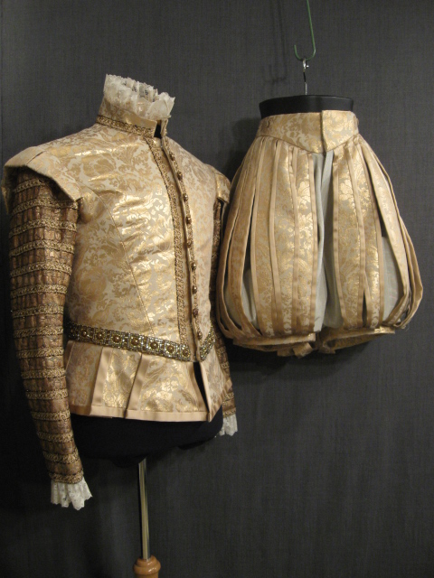 renaissance, elizabethan, pants, renaissance, men, w34, cream, gold ...