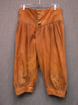 renaissance, elizabethan, pants, renaissance, men, w34, brown, breeches ...