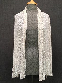 shawls, shawl, lace, and, sheer, women, white, floral, womens, shawl ...